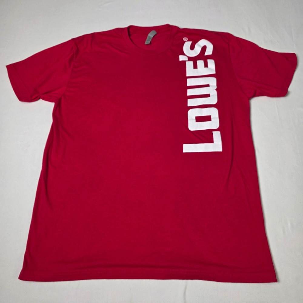 Next Level Apparel Lowe's T-Shirt Mens XL Red Vertical Graphic Home Improvement